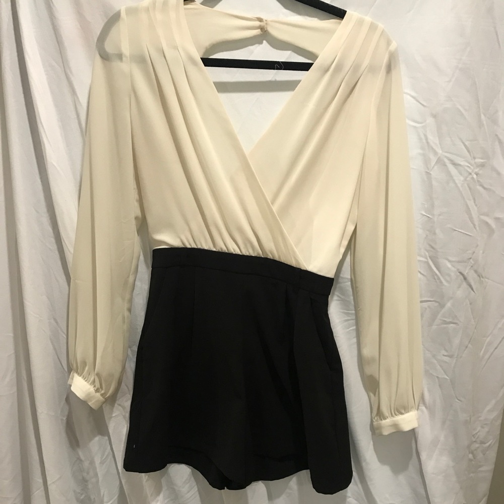Open-back dressy romper